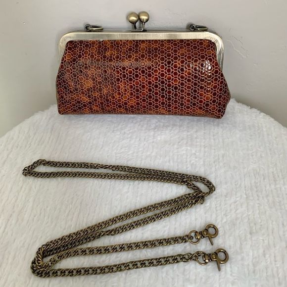 3-Way Use Handmade Genuine Embossed Leather Kisslock Clutch bag - Picture 8 of 16